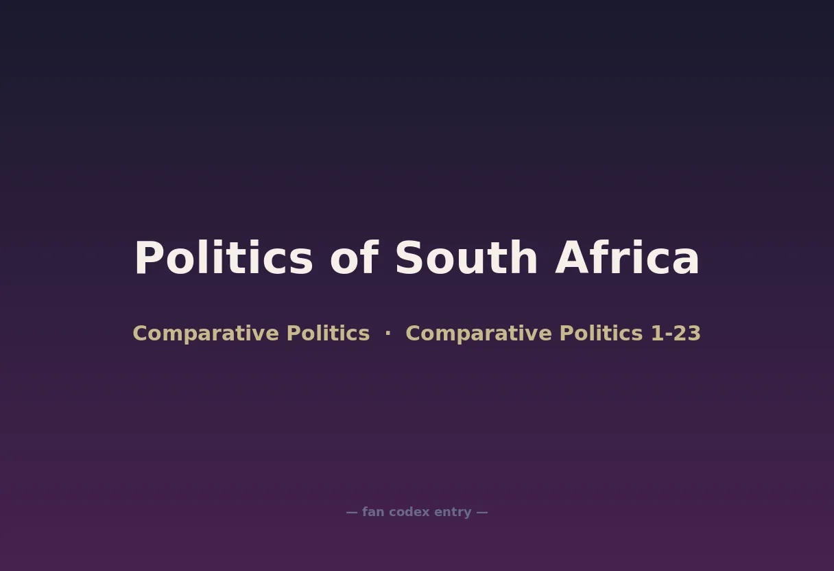Politics of South Africa