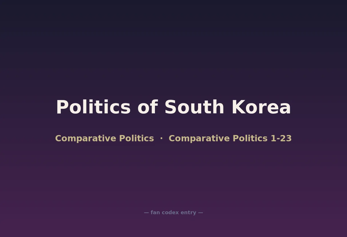 Politics of South Korea
